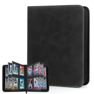 4-Pocket TCG Top Loader Card Album with 14 Pages and 112 Slots