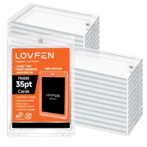 Magnetic Card Holder 35pt 10 Pack Golden Magnet For Trading Cards Durable Protective Card Case With Recessed Arrowhead Corners