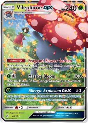 Pokémon TCG Vileplume GX 4/236 SM12: Cosmic Eclipse UR Full Art Ungraded