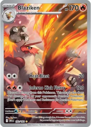 Pokémon TCG Blaziken 192/182 SV10: Destined Rivals IR Full Art Ungraded