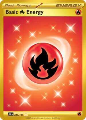 Pokémon TCG Basic Fire Energy 230/197 SV03: Obsidian Flames HR Ungraded