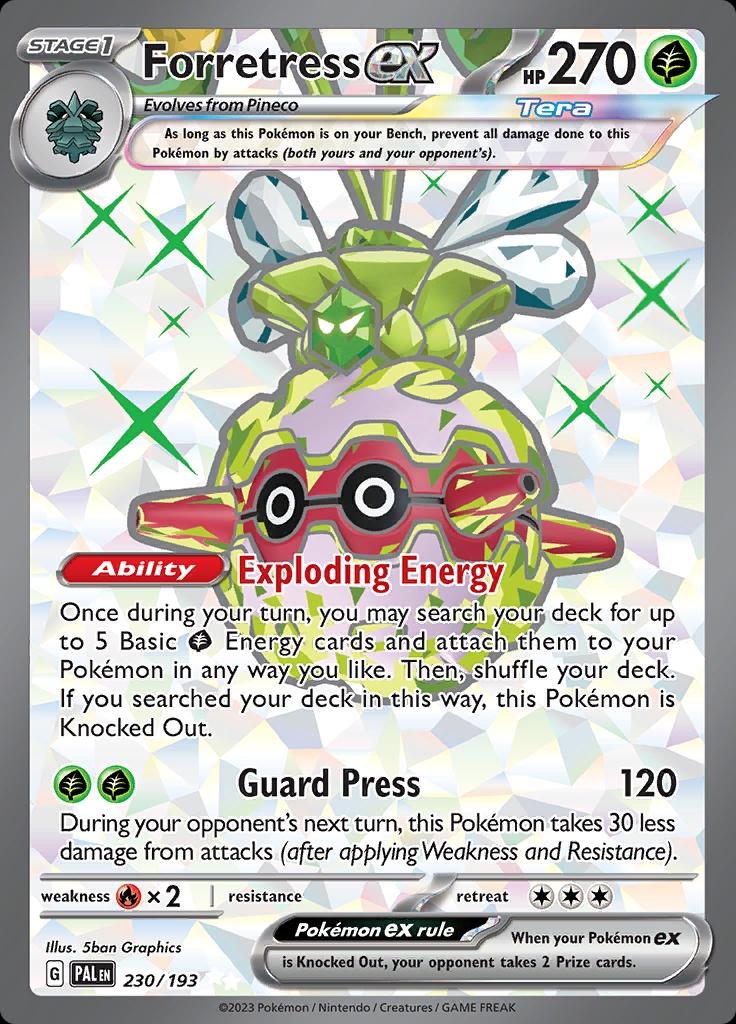 Pokémon TCG Forretress ex 230/193 SV02: Paldea Evolved UR Full Art Ungraded