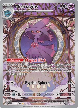 Pokémon TCG Mismagius 212/193 SV02: Paldea Evolved IR Full Art Ungraded