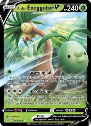 Pokémon TCG Alolan Exeggutor V 005/078 Pokemon GO UR Full Art Ungraded