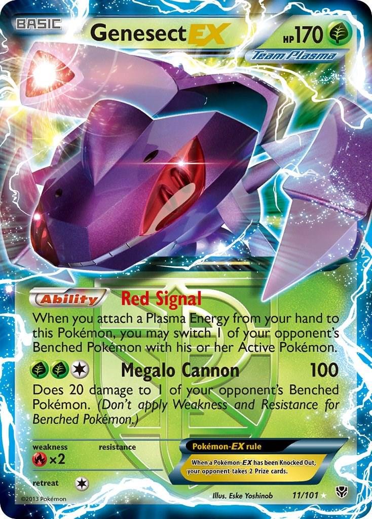 Pokémon TCG Genesect EX 011/101 BW: Plasma Blast Holo UR Ungraded