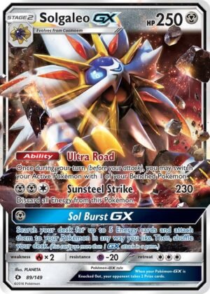 Pokémon TCG Solgaleo GX 89/149 SM01: Sun & Moon Base Holo UR Full Art Ungraded
