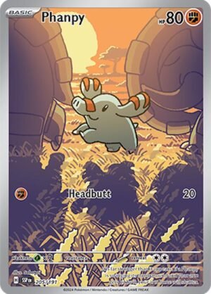 Pokémon TCG Phanpy 205/191 SV08: Surging Sparks IR Full Art Ungraded