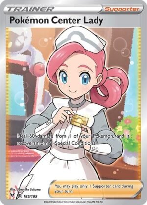 Pokémon TCG Pokemon Center Lady 185/185 SWSH04: Vivid Voltage UR Full Art Ungraded