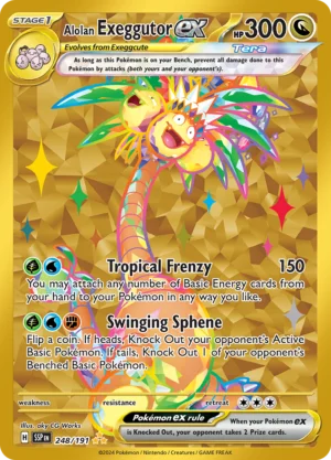 Pokémon TCG Alolan Exeggutor ex 248/191 SV08: Surging Sparks HR Full Art Ungraded