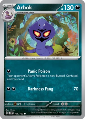 Pokémon TCG SV5: Temporal Forces 101/162 Arbok Common Ungraded
