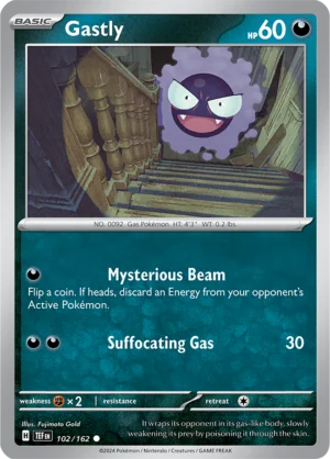 Pokémon TCG SV5: Temporal Forces 102/162 Gastly Common Ungraded