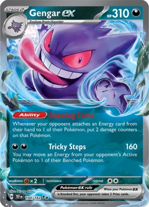 Pokémon TCG SV5: Temporal Forces 104/162 Gengar ex Double Rare Ungraded