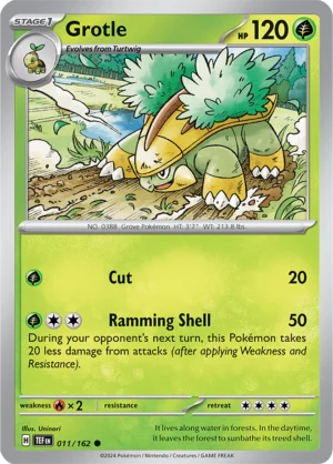 Pokémon TCG SV5: Temporal Forces 011/162 Grotle Common Ungraded