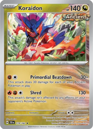 Pokémon TCG SV5: Temporal Forces 119/162 Koraidon Rare Ungraded