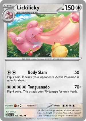 Pokémon TCG SV5: Temporal Forces 125/162 Lickilicky Common Ungraded
