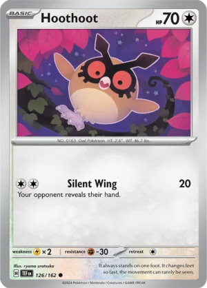 Pokémon TCG SV5: Temporal Forces 126/162 Hoothoot Common Ungraded