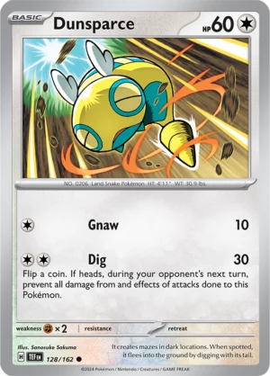 Pokémon TCG SV5: Temporal Forces 128/162 Dunsparce Common Ungraded