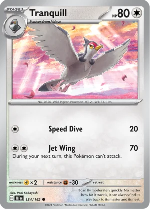 Pokémon TCG SV5: Temporal Forces 134/162 Tranquill Common Ungraded