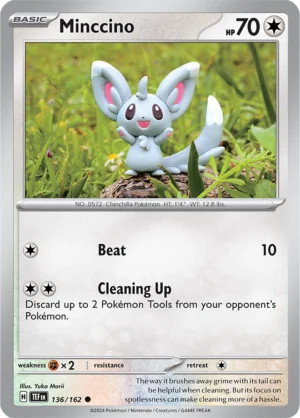 Pokémon TCG SV5: Temporal Forces 136/162 Minccino Common Ungraded