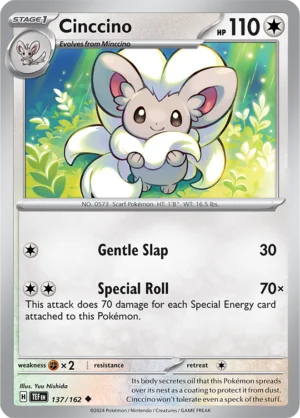 Pokémon TCG SV5: Temporal Forces 137/162 Cinccino Uncommon Ungraded