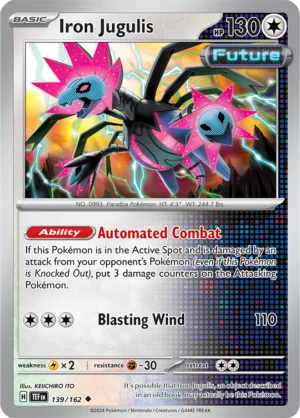 Pokémon TCG SV5: Temporal Forces 139/162 Iron Jugulis Uncommon Ungraded