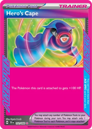 Pokémon TCG SV5: Temporal Forces 152/162 Hero's Cape Ace Spec Ungraded