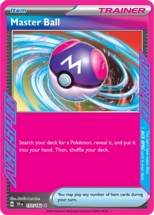Pokémon TCG SV5: Temporal Forces 153/162 Master Ball Ace Spec Ungraded
