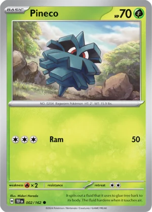 Pokémon TCG SV5: Temporal Forces 002/162 Pineco Common Ungraded