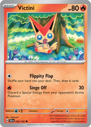 Pokémon TCG SV5: Temporal Forces 030/162 Victini Common Ungraded