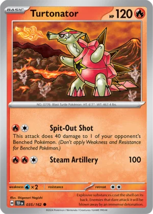 Pokémon TCG SV5: Temporal Forces 035/162 Turtonator Common Ungraded