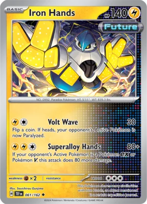 Pokémon TCG SV5: Temporal Forces 061/162 Iron Hands Uncommon Ungraded