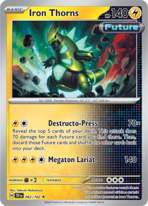 Pokémon TCG SV5: Temporal Forces 062/162 Iron Thorns Rare Ungraded