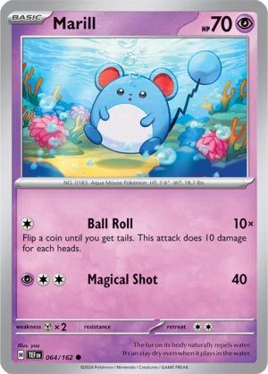 Pokémon TCG SV5: Temporal Forces 064/162 Marill Common Ungraded