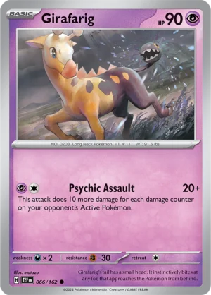 Pokémon TCG SV5: Temporal Forces 066/162 Girafarig Common Ungraded
