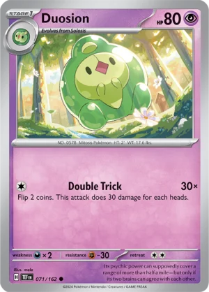 Pokémon TCG SV5: Temporal Forces 071/162 Duosion Common Ungraded
