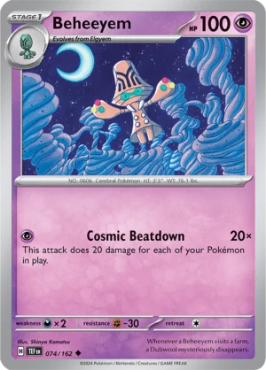 Pokémon TCG SV5: Temporal Forces 074/162 Beheeyem Uncommon Ungraded