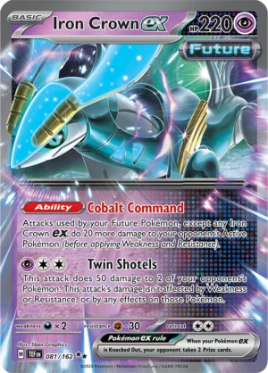 Pokémon TCG SV5: Temporal Forces 081/162 Iron Crown ex Double Rare Ungraded
