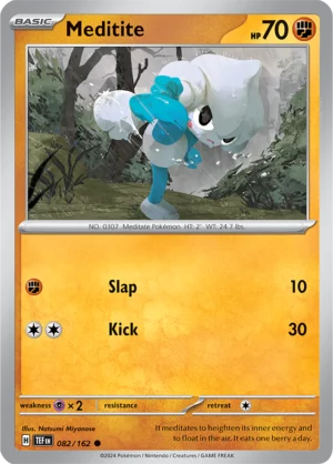 Pokémon TCG SV5: Temporal Forces 082/162 Meditite Common Ungraded