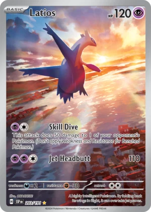 Pokémon TCG Latios 203/191 SV08: Surging Sparks IR Full Art Ungraded