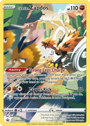Pokémon TCG Galarian Zapdos SWSH283 Sword & Shield Promo Full Art Ungraded