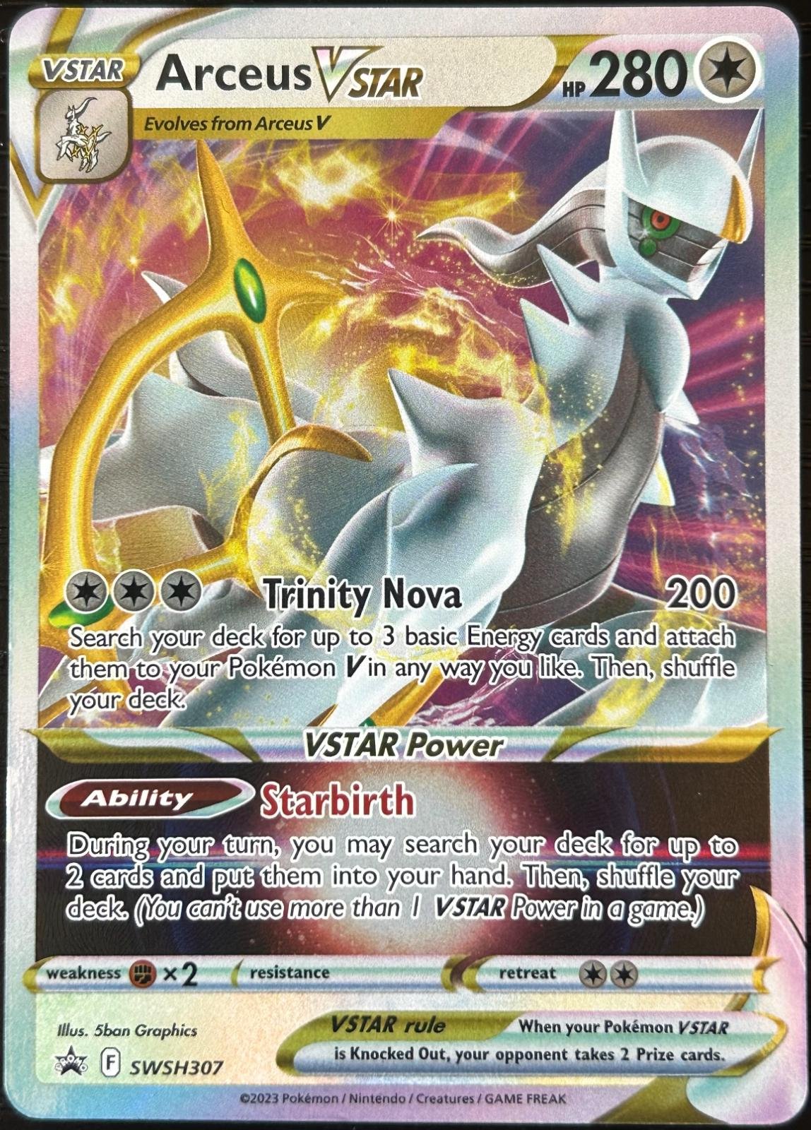 Pokémon TCG Arceus VSTAR SWSH307 Sword & Shield Promo Full Art Ungraded