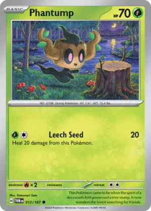 Pokémon TCG SV6: Twilight Masquerade 012/167 Phantump Common Ungraded