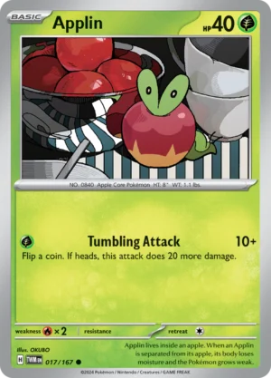 Pokémon TCG SV6: Twilight Masquerade 017/167 Applin Common Ungraded