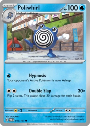 Pokémon TCG SV6: Twilight Masquerade 042/167 Poliwhirl Common Ungraded