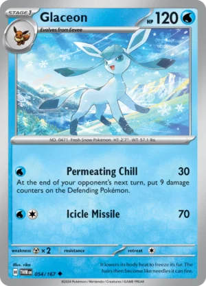 Pokémon TCG SV6: Twilight Masquerade 054/167 Glaceon Uncommon Ungraded