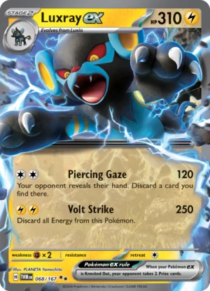 Pokémon TCG SV6: Twilight Masquerade 068/167 Luxray ex Double Rare Ungraded