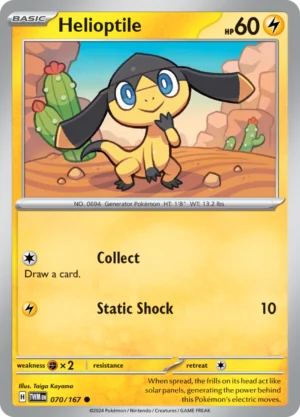 Pokémon TCG SV6: Twilight Masquerade 070/167 Helioptile Common Ungraded