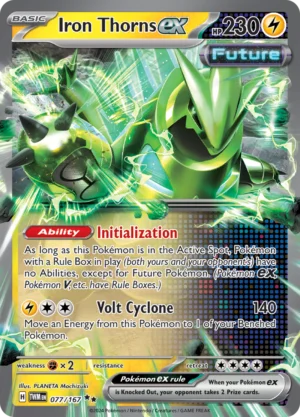 Pokémon TCG SV6: Twilight Masquerade 077/167 Iron Thorns ex Double Rare Ungraded