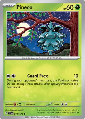 Pokémon TCG SV1: Scarlet & Violet Base 001/198 Pineco Common Ungraded