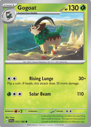 Pokémon TCG SV1: Scarlet & Violet Base 012/198 Gogoat Common Ungraded